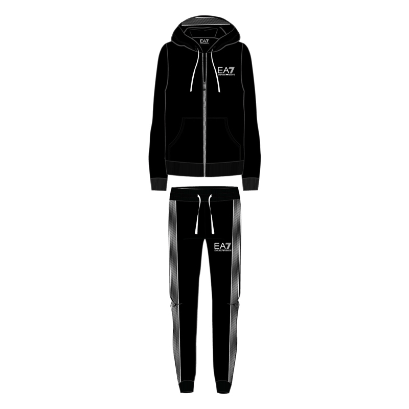 Trening EA7 M T-SUIT HOODIE FZ CH BR Male