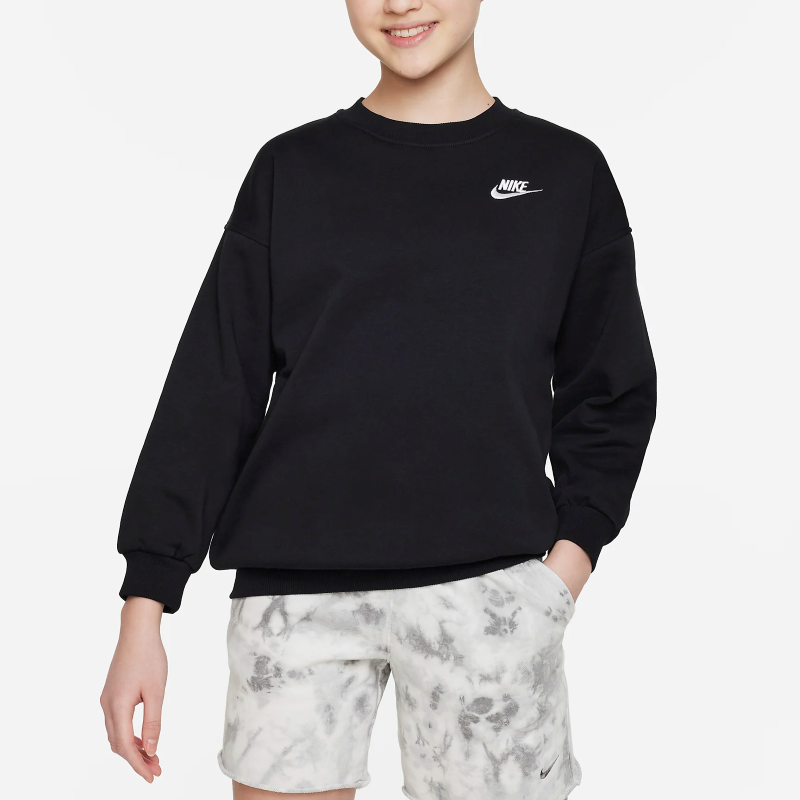 Bluza Nike G NSW CLUB FLC OVRSZD CREW LBR Unisex Copii